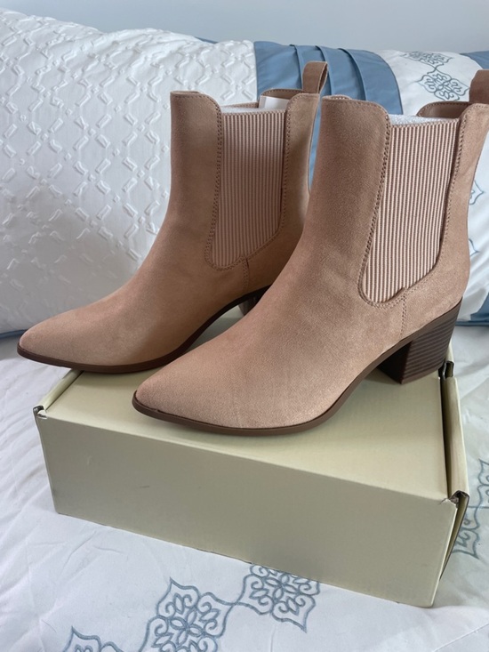 J. Adams Shoes - J. Adams Andi nude suede ankle boots